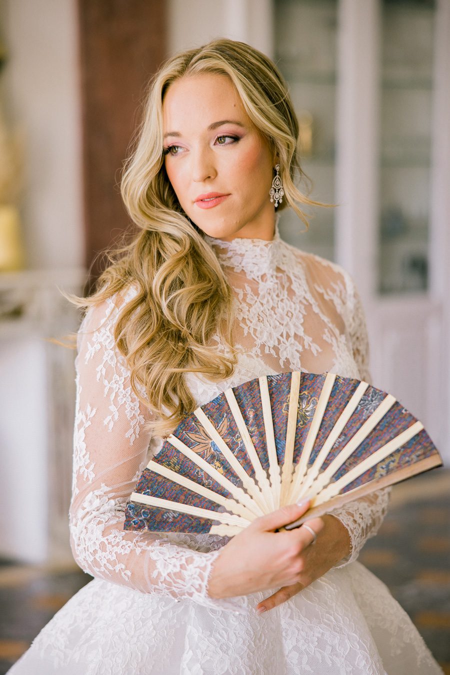 Bride portrait at Château Martinay in Provence, France during a luxury destination wedding